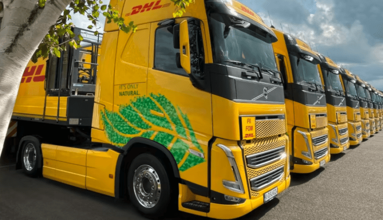 DHL biofuel-powered F1 trucks cut emissions by 83% | Biofuels ...