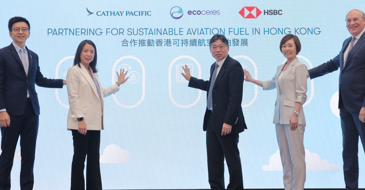 HSBC, Cathay Pacific and EcoCeres launch SAF collaboration