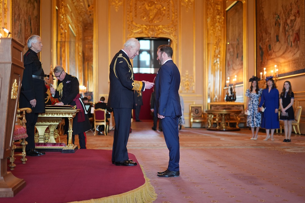 James Hygate receives OBE for services to low carbon fuels