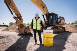 Synhelion fuels excavator with renewable diesel