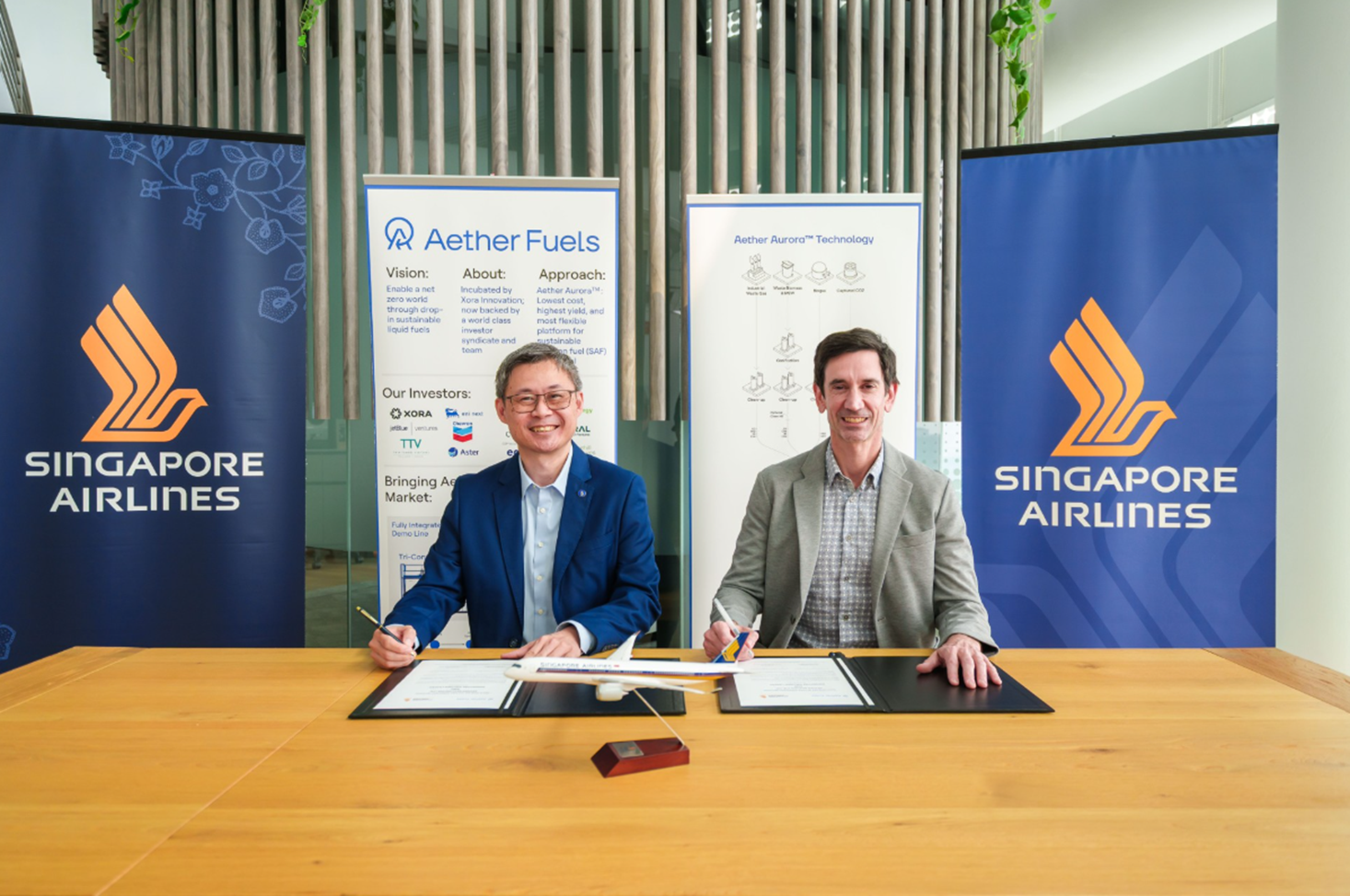 Singapore Airlines to offtake next generation SAF from Aether Fuels